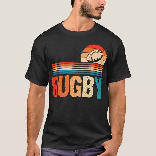 Rugby Sport Lover - Rugby Player Team Coach Retro T-Shirt (Vorderseite)