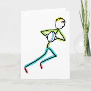 Rugby Stickman Karte
