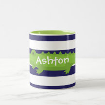 Rugby Stripes Alligator Personalisierte Mug