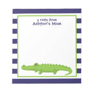 Rugby Stripes Alligator Personalisierter Notepad Notizblock