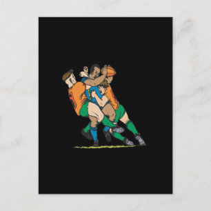 Rugby Tackle 2 Postkarte