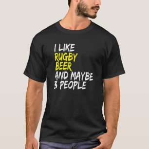 Rugby-Team-Motiv Rugby-Trainer Ich mag Bier & Rugb T-Shirt