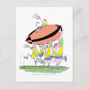 Rugby-Teamwork, Tony Farenandes Postkarte