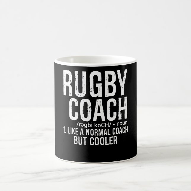 Rugby-Trainer wie normaler Coach, aber cooler Kaffeetasse (Mittel)