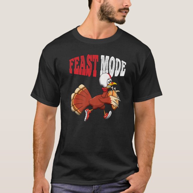 Rugby Turkey Feast Football Fan Sports Thanksgivin T-Shirt (Vorderseite)