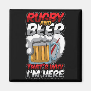 Rugby und Beer das macht mich zum Funny Rugger Quo Magnet