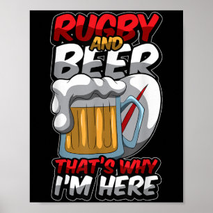 Rugby und Beer das macht mich zum Funny Rugger Quo Poster