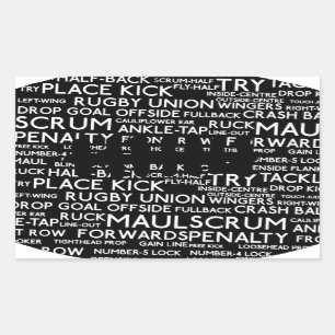 Rugby Union Geschenke Rechteckiger Aufkleber