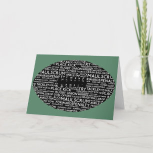 Rugby Union Ohrs Feiertagskarte