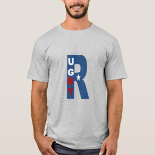 RUGBY USA graues T-Shirt