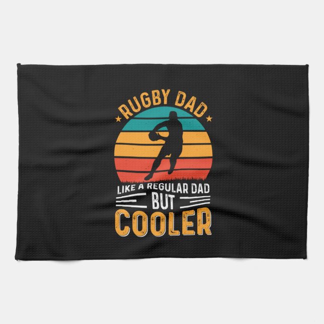 Rugby Vater Geschirrtuch (Horizontal)