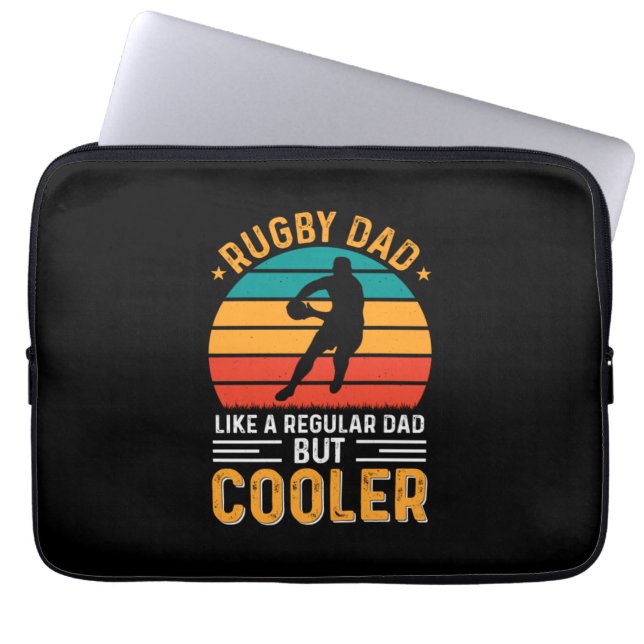 Rugby Vater Laptopschutzhülle (Vorderseite)