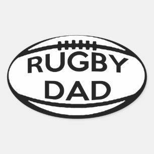 Rugby Vater Ovaler Aufkleber