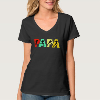 Rugby Vater Papa Rugby Father Retro T-Shirt