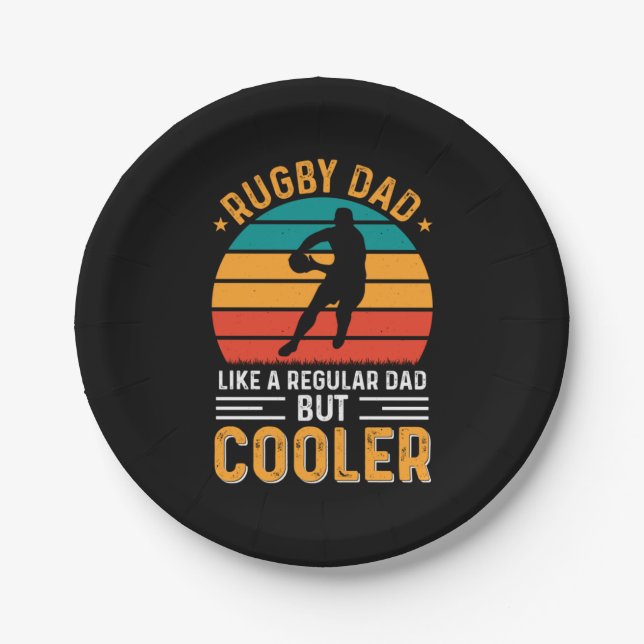 Rugby Vater Pappteller (Vorderseite)