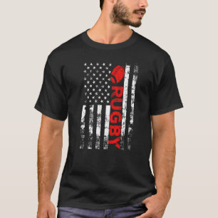 Rugby Vintage US-amerikanische Sportflagge T-Shirt