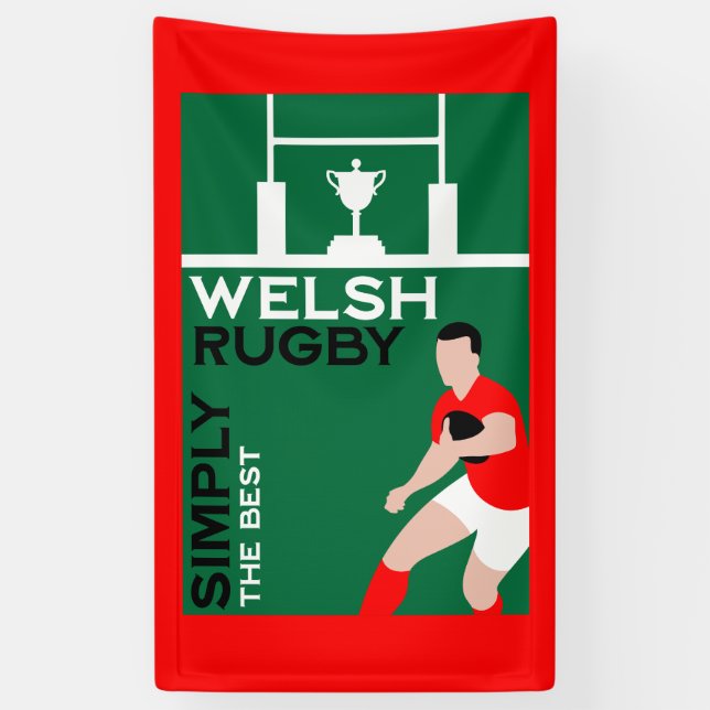 Rugby Wales Fan Art Banner (Vertikal)