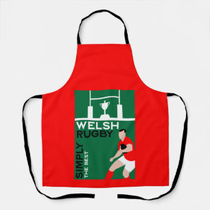 Rugby Wales Fan Art Schürze