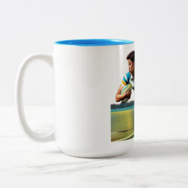 Rugby Warrior Zwei-Tone-Tasse Zweifarbige Tasse