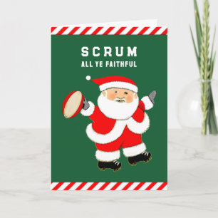 Rugby-Weihnachtsgrußkarten Feiertagskarte