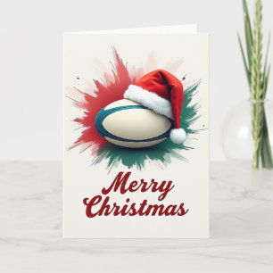 Rugby-Weihnachtskarte Karte
