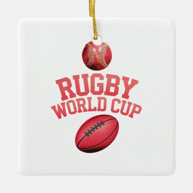 Rugby-Weltmeisterschaft-Logo mit falscher Platzier Keramikornament (Vorderseite)