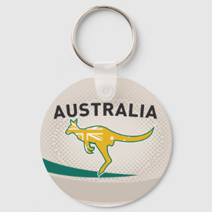 Rugbyball-Australien-Känguru Wallaby Schlüsselanhänger