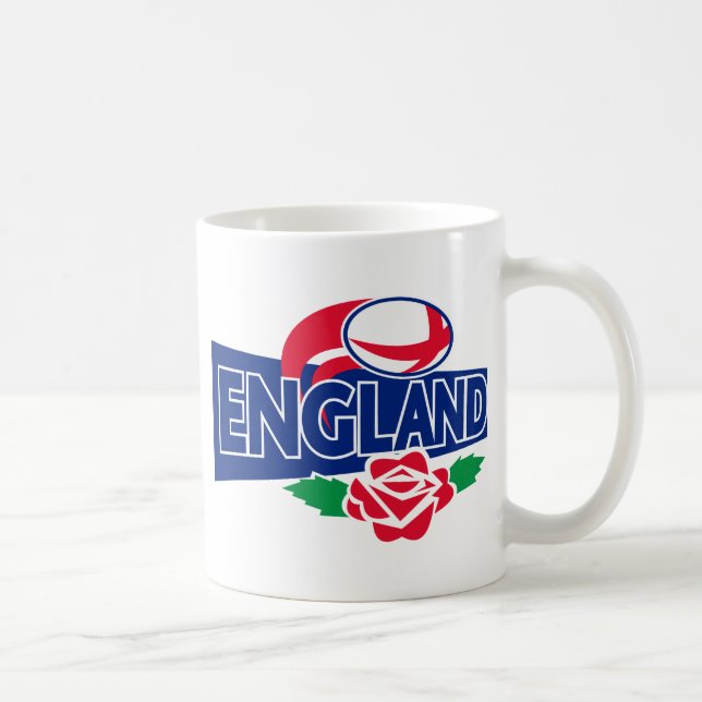 Rugbyball-England-Englisch-Rose Tasse (Rechts)