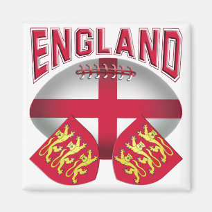 Rugbyball-Flagge von England Magnet