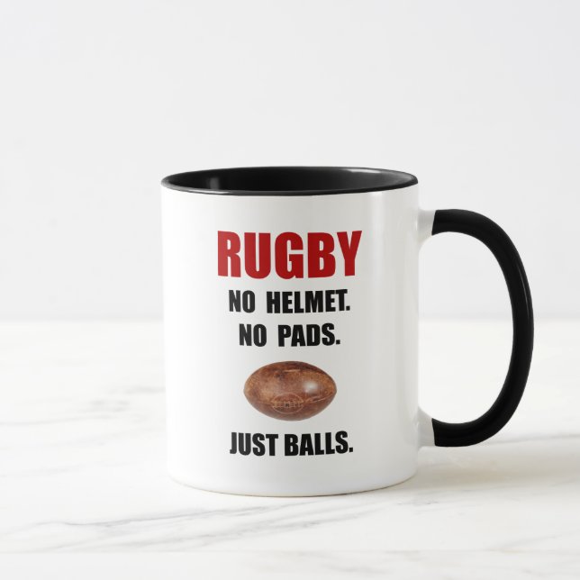 Rugbyballs Tasse (Rechts)