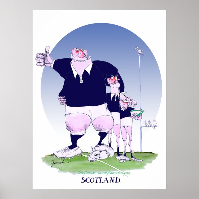 Rugbychums aus Schottland, Tony fernandes Poster (Vorne)