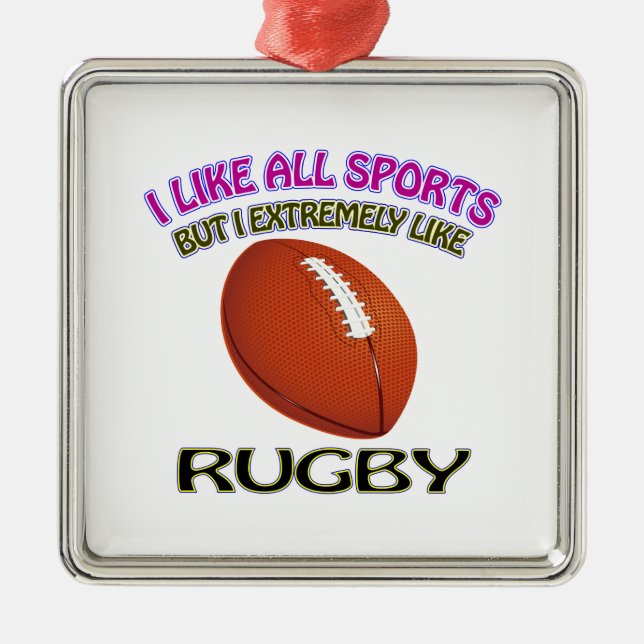 Rugbyentwürfe Ornament Aus Metall (Vorne)