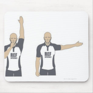 Rugbyreferent, der dem Strafstoß, frei Mousepad