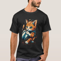 Rugbyspieler Katze über Rugby