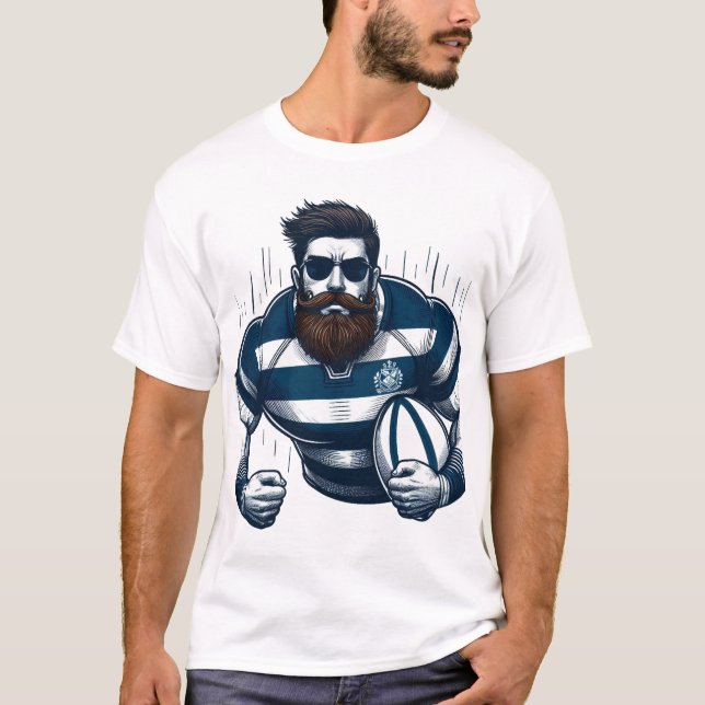 Rugbyspieler T-Shirt (Vorderseite)