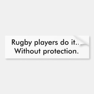 Rugbyspieler tun es… ohne Schutz Autoaufkleber