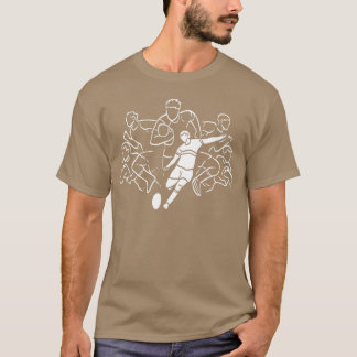 Rugbyspieler Universitäts-Spieler-Geschenk Mädchen T-Shirt