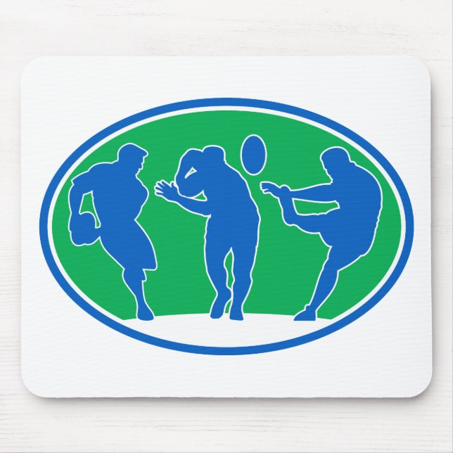 Rugbyspielerlauf wehren Durchlauftritt ab Mousepad (Vorne)