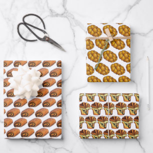 Rugelach Babka Challah Brot Jüdische Bäckerei Lebe Geschenkpapier Set