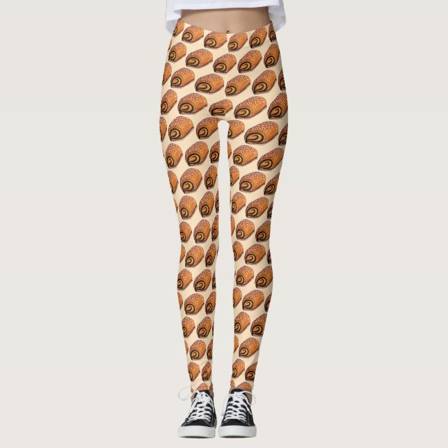 Rugelach Jewish Polish Crescent Roll Pastry Food Leggings (Vorderseite)
