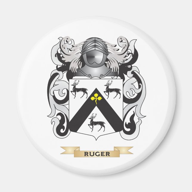 Ruger Coat of Arms (Familienwappen) Magnet (Vorne)