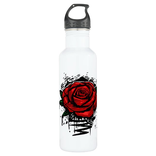 Rugge Rose Edelstahlflasche (Vorderseite)