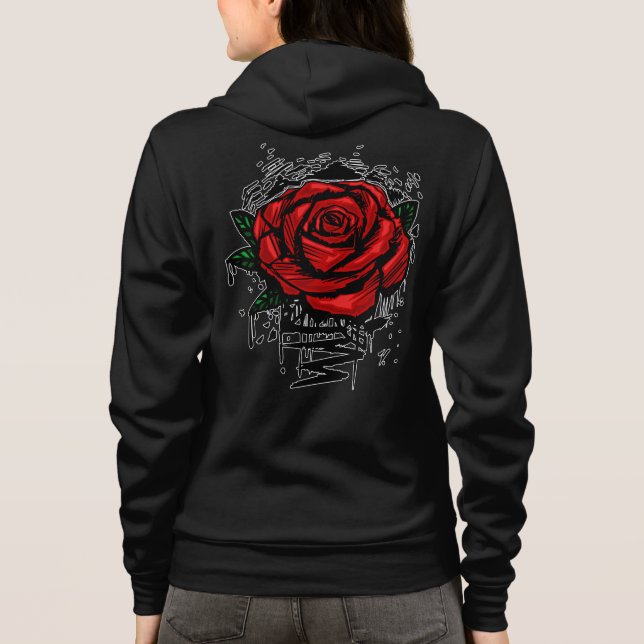 Rugge Rose Hoodie (Rückseite)