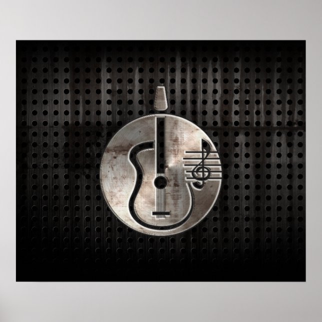 Rugged Acoustic Guitar Poster (Vorne)