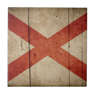 Rugged Alabama Flag Fliese