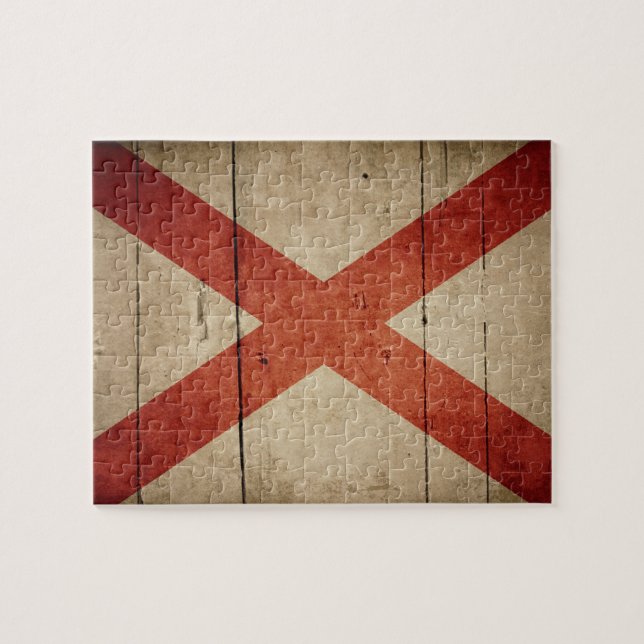 Rugged Alabama Flag Puzzle (Horizontal)