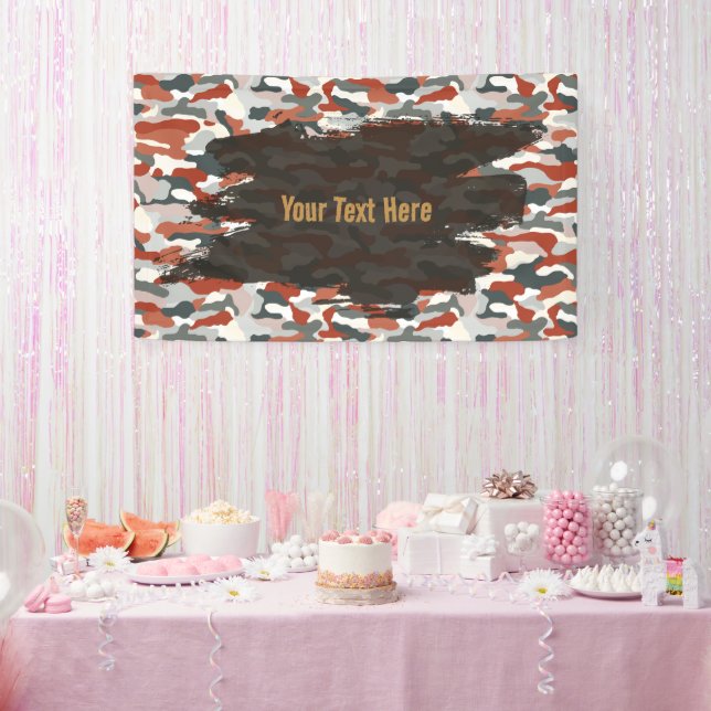Rugged Autumn Camouflage Personalisiert Banner (Party)