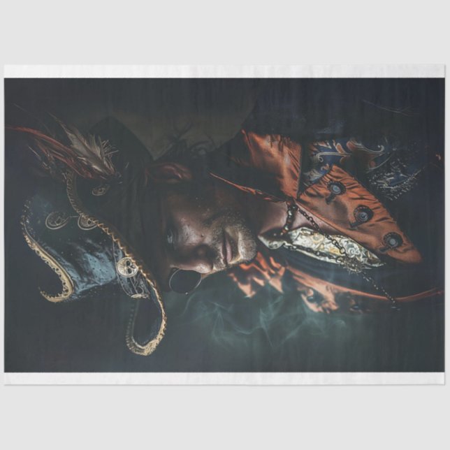 Rugged Captain Charisma Pirate Decoupage Seidenpapier (Vorderseite)