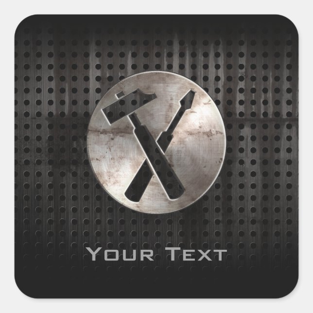 Rugged Carpenter Tools Quadratischer Aufkleber (Vorderseite)