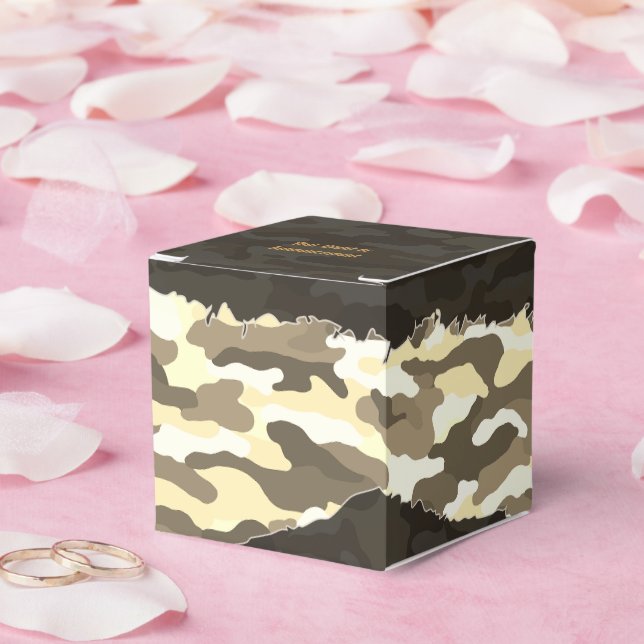 Rugged Desert Camouflage Personalisiert Geschenkschachtel (Hochzeit)